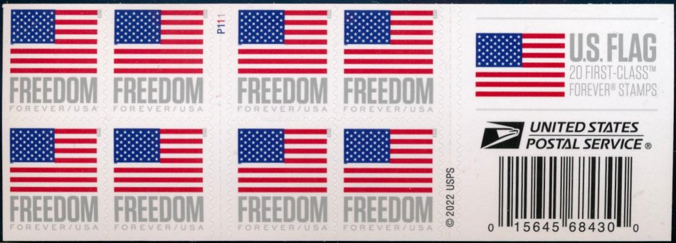 5790 Forever Freedom Flag MNH Double-sided Booklet of 20 5790dsb
