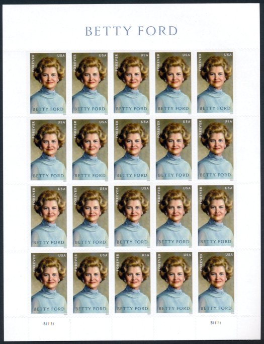 5852 Forever Betty Ford MNH Sheet of 20 5852sh