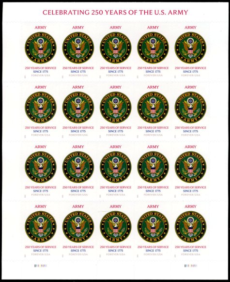 6003 .73 Army Mint NH Sheet of 20 6003sh