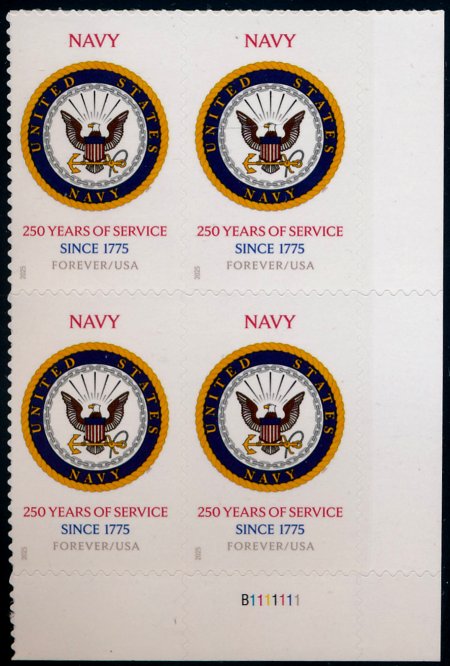 6004 .73 Navy Mint NH Plate Block 6004pb