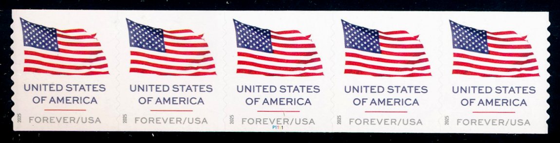 6017 .73 Flag Mint NH PNC of 5 6017pnc5