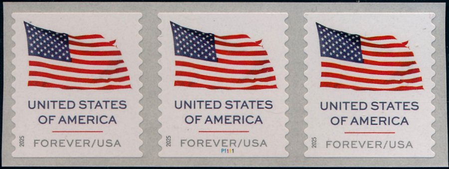 6018 .73 Flag Mint NH PNC of 3 6018pnc3