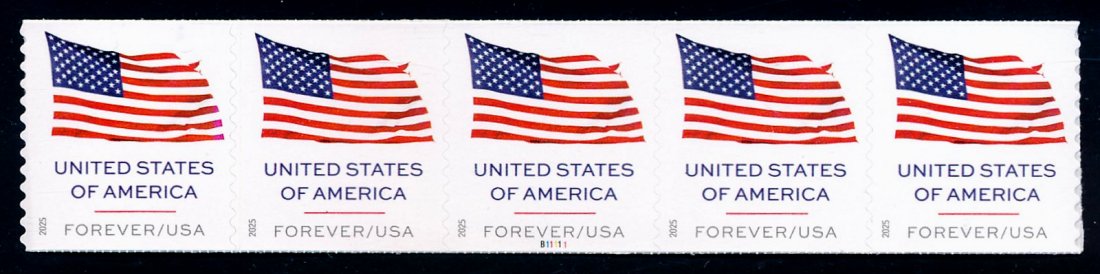 6019 .73 Flag Mint NH PNC of 5 6019pnc5