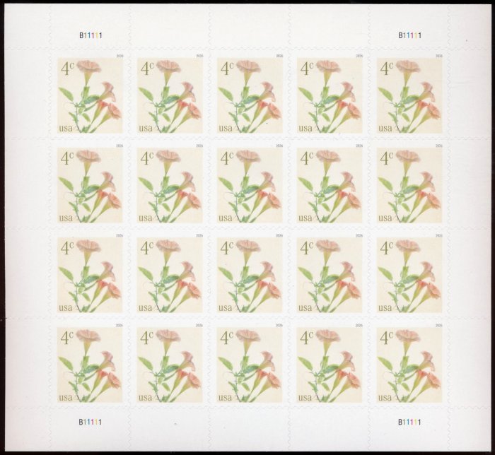6044   4c Angel's Trumpet  Mint NH Plate Sheet of 20 6044sh