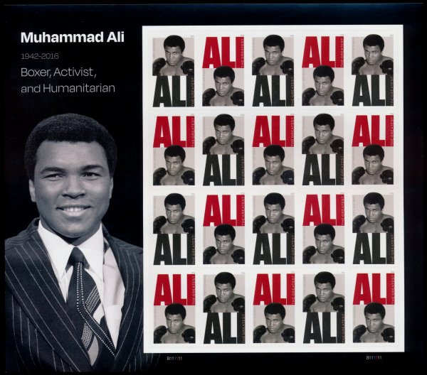 6050-51   .78 Forever Mohammad Ali  Mint NH Sheet of 20 6050-51sh