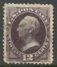 162 12c Clay, blackish violet, Used Minor Defects 162usedmd