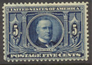 326 5c Louisiana Purchase McKinley, dark blue,  Mint NH Minor Defects 326nhmd