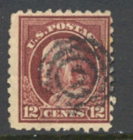 474 12c Franklin, claret brown, Perf 10, No Wmk F-VF Used 474used