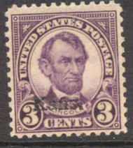 661 3c Lincoln Kansas Overprint AVG Mint Hinged 661ogavg