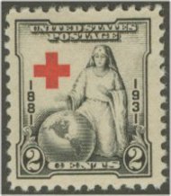 702 2c Red Cross F-VF Used 702used