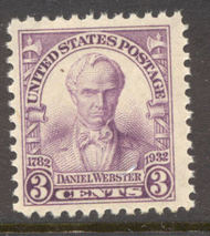 725 3c Daniel Webster F-VF Mint NH 725nh