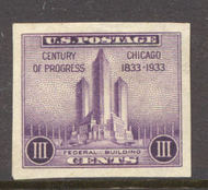 731a 3c Chicago Souvenir Sheet Single Stamp F-VF Mint NH 731anh