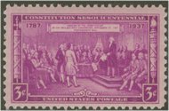 798 3c Constitution F-VF Mint NH 798nh