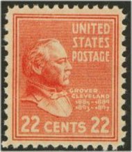 827 22c Grover Cleveland F-VF Mint NH 827nh