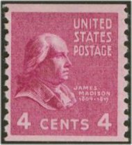 843 4c James Madison Coil F-VF Mint NH 843nh