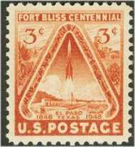976 3c Fort Bliss F-VF Mint NH 976nh
