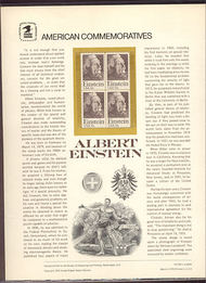 1774 15c Albert Einstein SPS Cat. 109 Commemorative Panel cp109