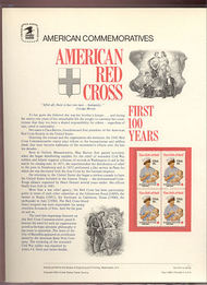 1910 18c American Red Cross USPS Cat. 141  Commemorative Panel cp141