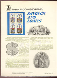 1911 18c Savings  Loans USPS Cat. 142 Commemorative Panel cp142