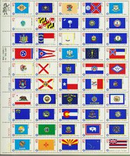 1633-82 13c State Flags sheet of 50 F-VF Mint NH 1633s