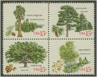 1764-7 15c American Trees 4 Singles F-VF Mint NH 1764sing