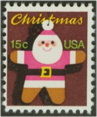 1800 15c Christmas, Santa Claus F-VF Mint NH 1800nh