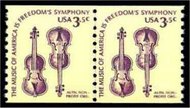 1813 3.5c Violins, Coil F-VF Mint NH Line Pair 1813lp