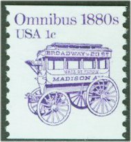 1897 1c Omnibus Coil F-VF Mint NH 1897nh