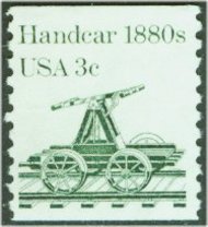 1898 3c Handcar Coil F-VF Mint NH 1898nh