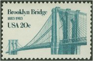 2041 20c Brooklyn Bridge F-VF Mint NH Plate Block of 4 2041pb