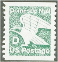 2112 (22c) D Stamp, Coil F-VF Mint NH 2112nh