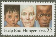 2164 22c Help End Hunger F-VF Mint NH 2164nh
