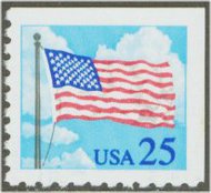 2285A 25c Flag  Clouds [from booklet] F-VF Mint NH 2285Anh
