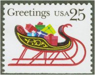 2429 25c Christmas Sleigh [from booklet] F-VF Mint NH 2429nh