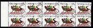 2429a 25c Christmas Sleigh Booklet Pane of 10 F-VF Mint NH 2429a