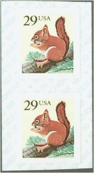 2489v 29c Squirrel Self-Adhesive Coil Stamp F-VF Mint NH 2489vx3