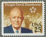 2513 25c Dwight Eisenhower Plate Block 2513pb