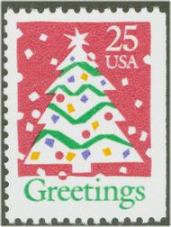 2516 25c Christmas Tree [from booklet] F-VF Mint NH 2516nh