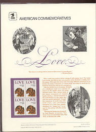 2202 22c Love-Puppy USPS Cat. 257 Commemorative Panel cp257