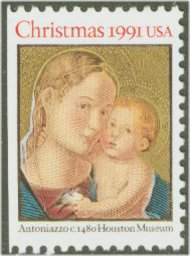 2578av  (29?) Christmas Madonna Booklet Pane Single F-VF Mint N 2578avnh