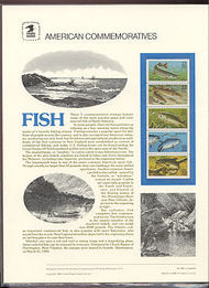 2209a 22c Fish Booklet USPS Cat. 260 Commemorative Panel cp260