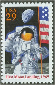 2841a 29c Moon Landing, Single Stamp Mint NH 2841anh
