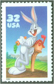 3137a 32c Bugs Bunny Single Stamp F-VF Mint NH 3137anh