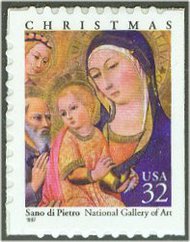 3176a 32c Madonna F-VF Mint NH Booklet Pane of 20 3176a