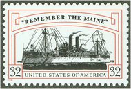 3192 32c Remember the Maine F-VF Mint NH 3192nh