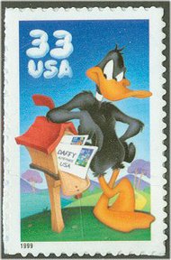 3306a 33c Daffy Duck single stamp F-VF Mint NH 3306anh