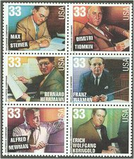 3339-44 33c Composers F-VF Mint NH 3339-44nh