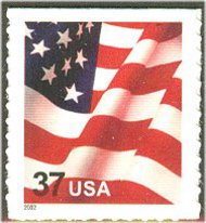 3635 37c Flag Self Adhesive small 2002 Used Single 3635used