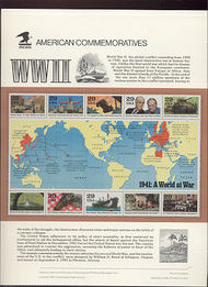 2559 29c World War II Sheet USPS Cat. 371 Commemorative Panel cp371