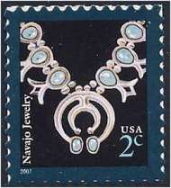 3753 2c Navajo Necklace SSP (2007) Full Sheet 3753sh